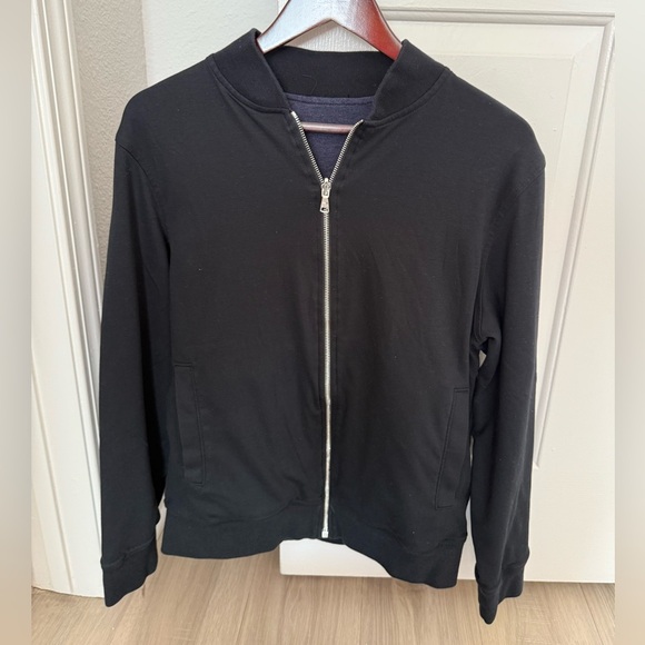 Banana Republic Reversible Zip Up L Black/Navy and Black - Picture 1 of 3